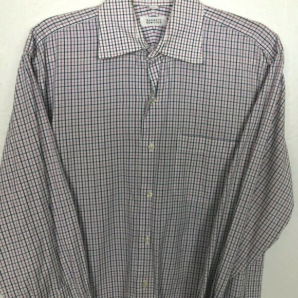 BARNEYS NEW YORK Button Front Shirt - Check Old Money Luxe - Picture 1 of 7